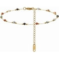 thumbnail image 1 of 316L Stainless Steel Anklet Gold Chakra Bracelets Glitter Colorful Crystal Stone Faceted Bead Waterproof Adjustable Round Chain Bracelet Anklets, 1 of 7