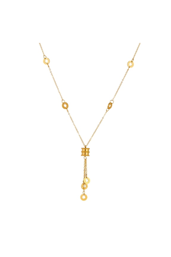 316L Stainless Steel Ball Bead Zircon Drawstring Necklace For Women Fashion Neck Chain Female Jewelry Party Gift Colar Fashion Accessories Creative Gift