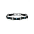 thumbnail image 1 of 316L Stainless Steel Blue And Black Cross Bracelet 8 Inches, 1 of 1