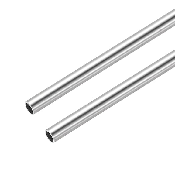 316L Stainless Steel Capillary Tube, OD 2.5mmx0.2mm Wall Thickness 305mm L Seamless Straight Stainless Pipe Metal Tubing for Construction/Industry Machinery/Crafting,Pack of 2
