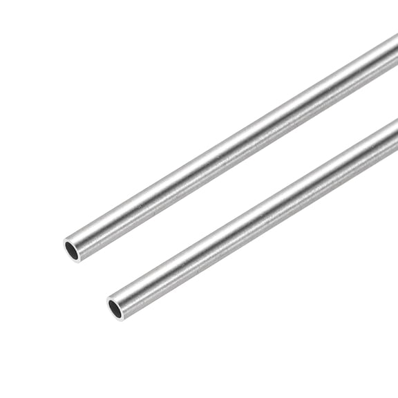 316L Stainless Steel Capillary Tube, OD 2mmx0.5mm Wall Thickness 305mm L Seamless Straight Stainless Pipe Metal Tubing for Construction/Industry Machinery/Crafting,Pack of 2