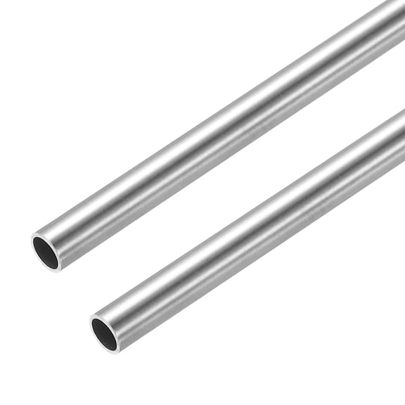 316L Stainless Steel Capillary Tube, OD 5mmx0.3mm Wall Thickness 305mm L Seamless Straight Stainless Pipe Metal Tubing for Construction/Industry Machinery/Crafting,Pack of 2