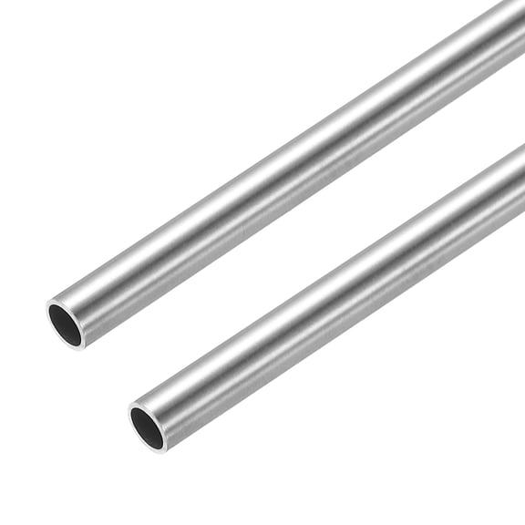316L Stainless Steel Capillary Tube, OD 5mmx0.5mm Wall Thickness 305mm L Seamless Straight Stainless Pipe Metal Tubing for Construction/Industry Machinery/Crafting,Pack of 2