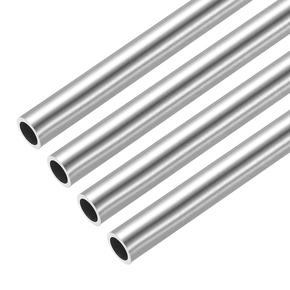 316L Stainless Steel Capillary Tube, OD 8mmx1mm Wall Thickness 305mm L Seamless Straight Stainless Pipe Metal Tubing for Construction/Industry Machinery/Crafting,Pack of 4