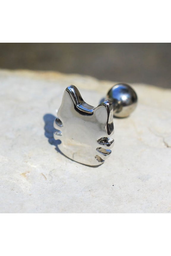 316L Stainless Steel Cat Cartilage Earring