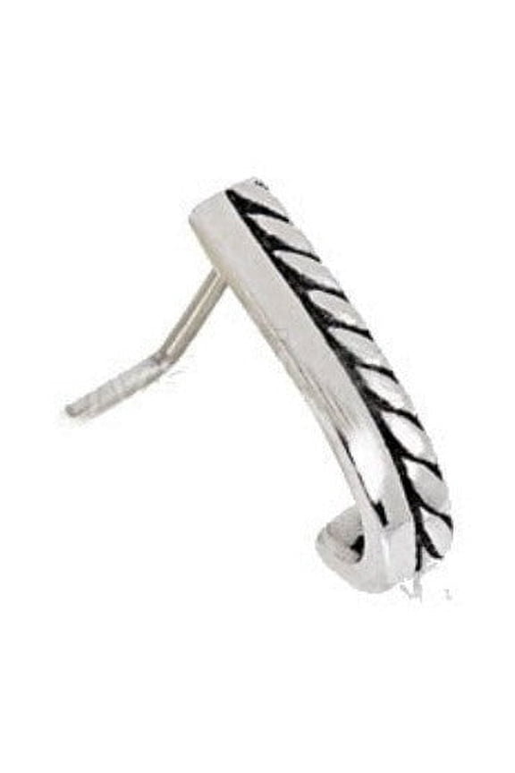 316L Stainless Steel Double Band L Bend Half Nose Hoop