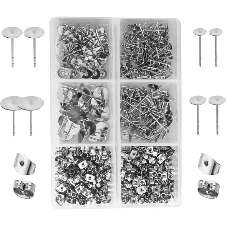 Stainless steel earring posts and backs deals