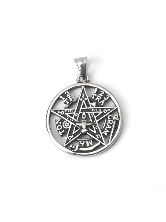 316L Stainless Steel Five-pointed Star Tetragrammaton Pentagram Necklace For Women Or Men