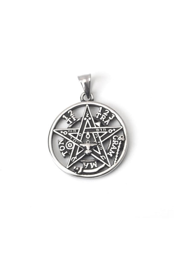 316L Stainless Steel Five-pointed Star Tetragrammaton Pentagram Necklace For Women Or Men