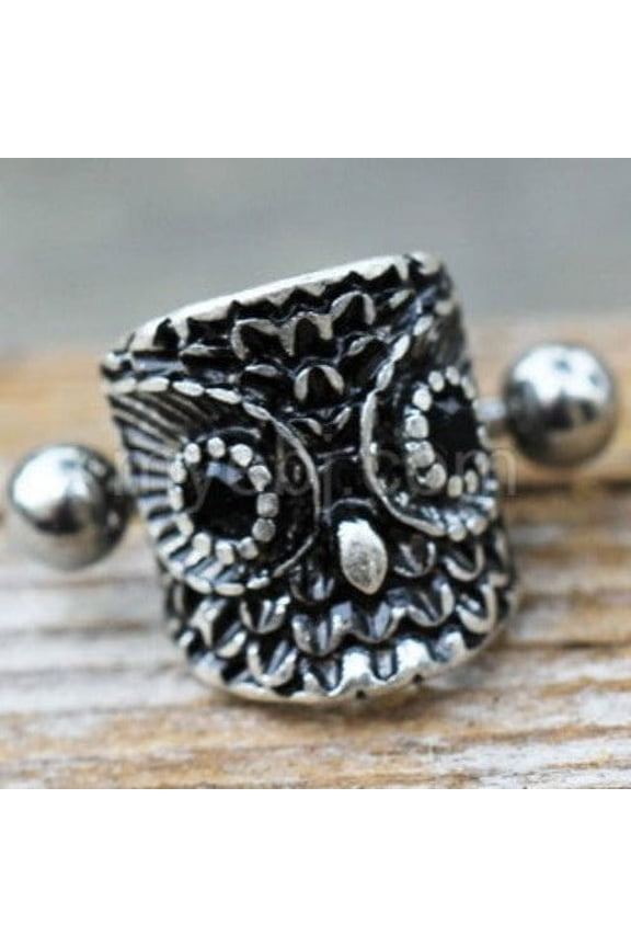 316L Stainless Steel Forest Owl Cartilage Cuff Earring