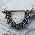 thumbnail image 1 of 316L Stainless Steel Gothic Barbwire Nipple Shield, 1 of 2
