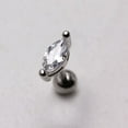 thumbnail image 1 of 316L Stainless Steel Marquise Cut Clear CZ Cartilage Earring, 1 of 2