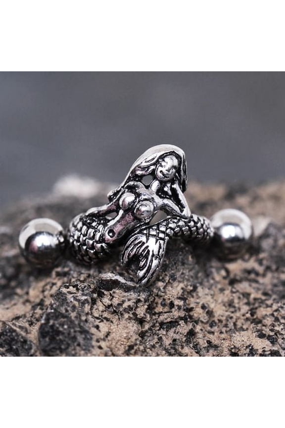 316L Stainless Steel Mermaid Cartilage Cuff Earring