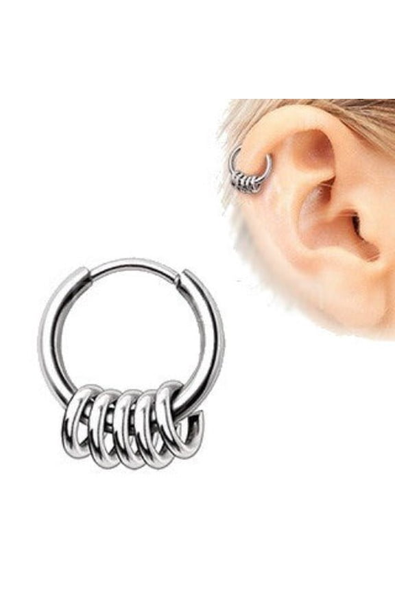 316L Stainless Steel Multi Ring Circular Clicker Ring