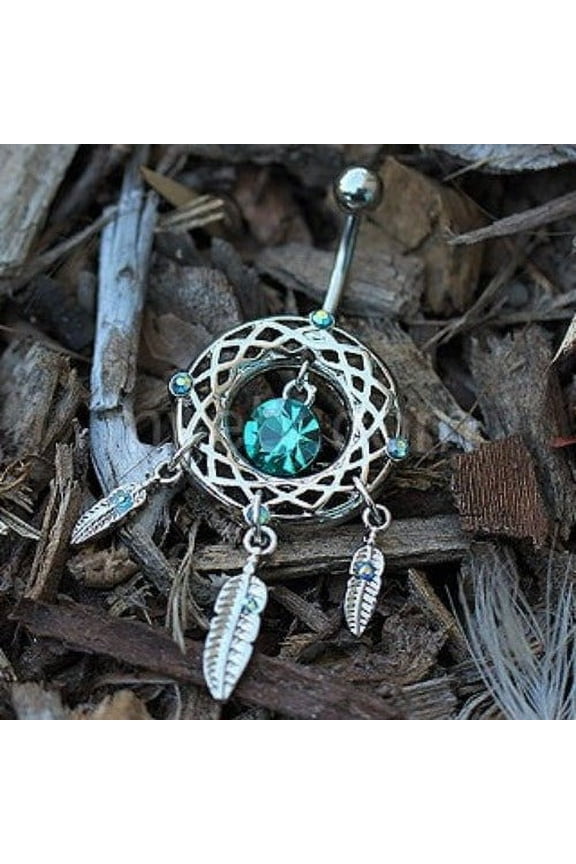 316L Stainless Steel Native Dream Catcher Navel Ring