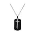 thumbnail image 1 of 316L Stainless Steel Sword Dogtag Necklace 24 Inches, 1 of 2
