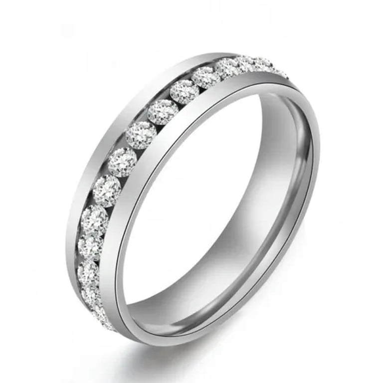 2/3/4/6/8mm Silver Band Men Women's 316L Stainless Steel Engagement Ring Sz 5-13, Adult Unisex, Size: 11 2/3/4/6/8mm Silver Band Men Women's 316L Stainless Steel Engagement Ring Sz 5-13, Adult Unisex, Size: 11