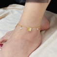 thumbnail image 1 of 316L Surgical Stainless Steel Charm Anklets for Women Golden Butterfly 7-1/2 inch(190mm) diy, 1 of 1