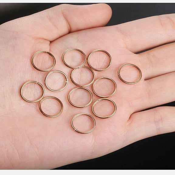 316L Surgical Stainless Steel Hoop Cartilage Earrings Nose Rings for Men Piercing Body Jewelry Light Gold 1mm Inner Diameter: 8mm