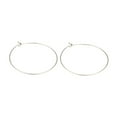 thumbnail image 1 of 316L Surgical Stainless Steel Hoop Earring Findings Wine Glass Charms Findings Stainless Steel Color 35x0.7mm 21 Gauge, 1 of 2