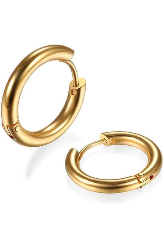 316L Surgical Stainless Steel Huggie Hoop Earrings 6mm 8mm 10mm 11mm 12mm 14mm Hypoallergenic Earrings Hoop Cartilage Helix Lobes Hinged Sleeper Earrings For Men Women