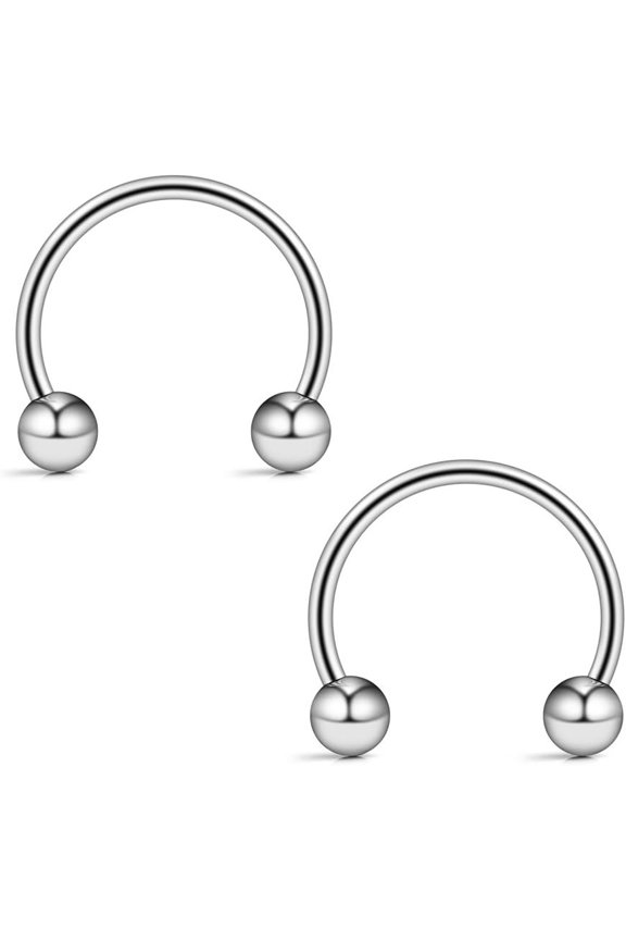 316L Surgical Steel CBR Horseshoe Circular Rings Nose Eyebrow Tragus Lip Ear Hoop Ring 20G 6MM 8MM 10MM 12MM