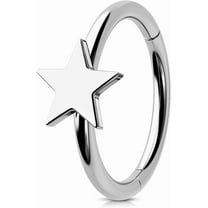 316L Surgical Steel Cartilage Hoop Earrings Star Nose Hoop Ring 16g Lip Ring Tragus Daith Helix Piercing Jewelry for Women