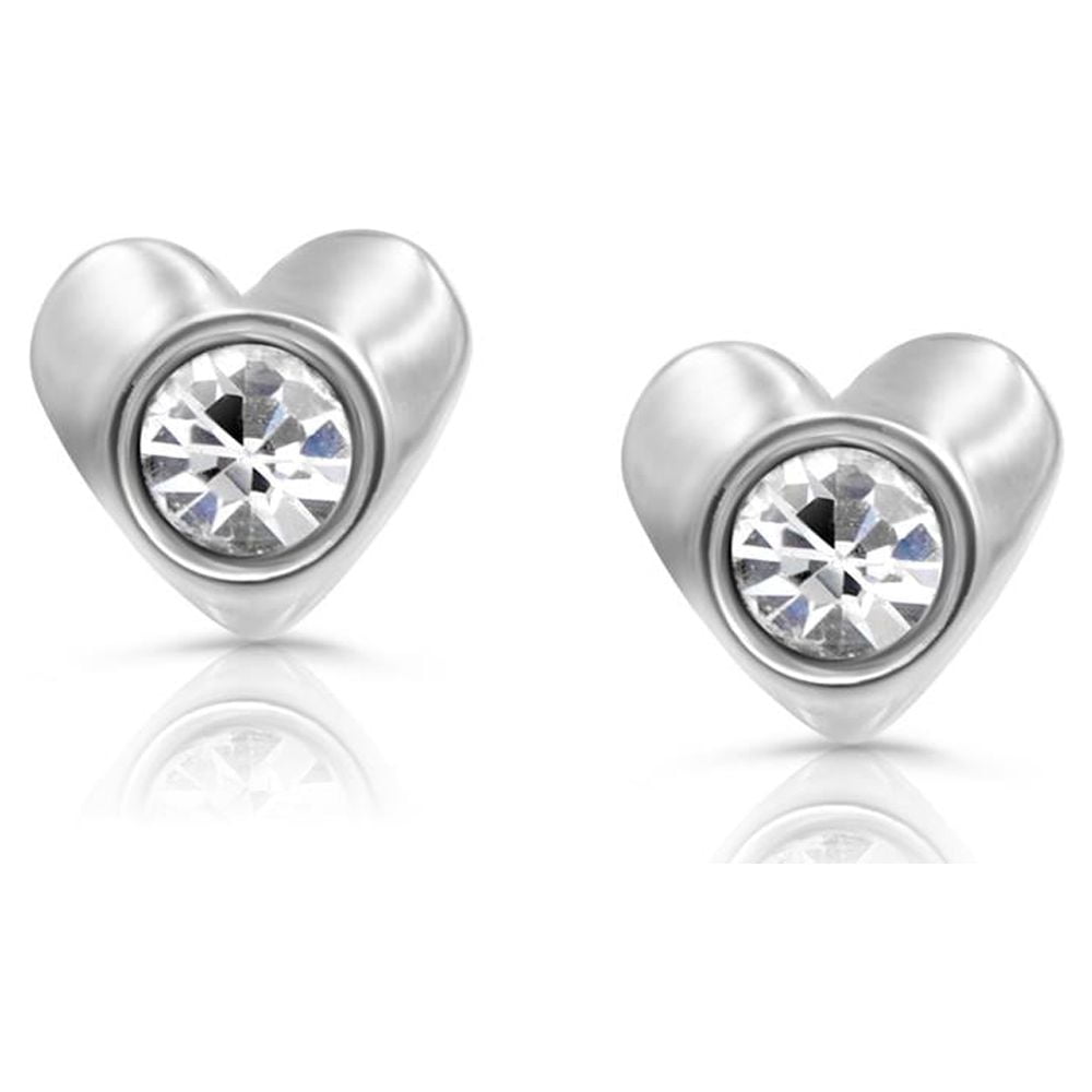316L Surgical Steel Children s Heart Stud Earrings For Girls Hypoallergenic Safety Screw Back