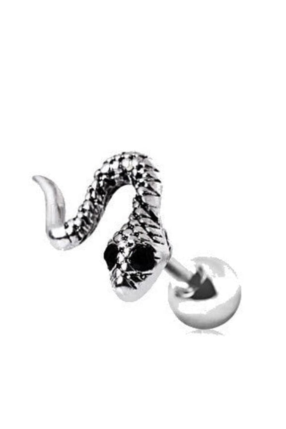 Snake Cuff Cartilage Earring, Silvertone