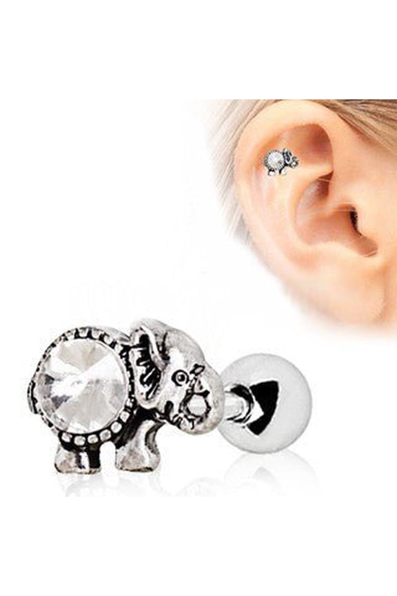 316L Surgical Steel Elephant Cartilage Earring