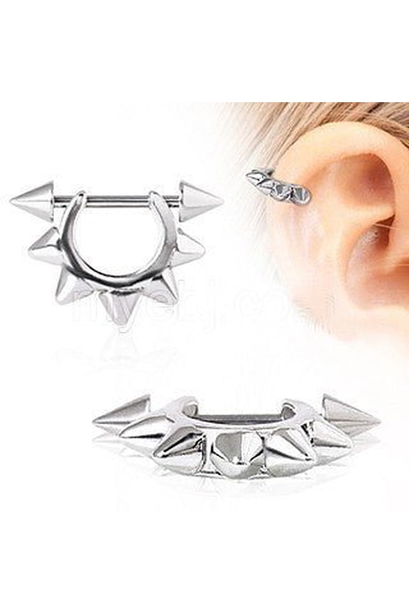 316L Surgical Steel Metal Spike Cartilage Cuff