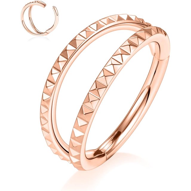 316L Surgical Steel Septum Clicker Ring Nose Ring Hoop Sleeper Hoop