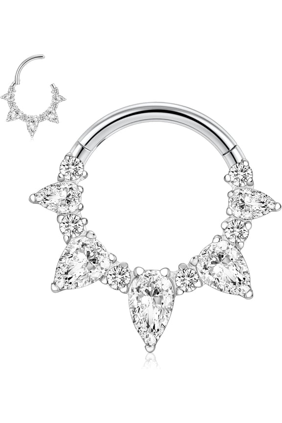 316L Surgical Steel Septum Ring Daith Earring 16G Rook Tragus Helix Conch Piercing Jewelry Cartilage Hoop Earring 8mm 10mm for Women Men[u538]