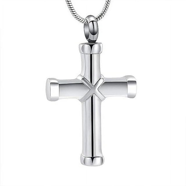 316l Stainless Steel Cross Ashes Necklace Urn Necklace for Human Ashes