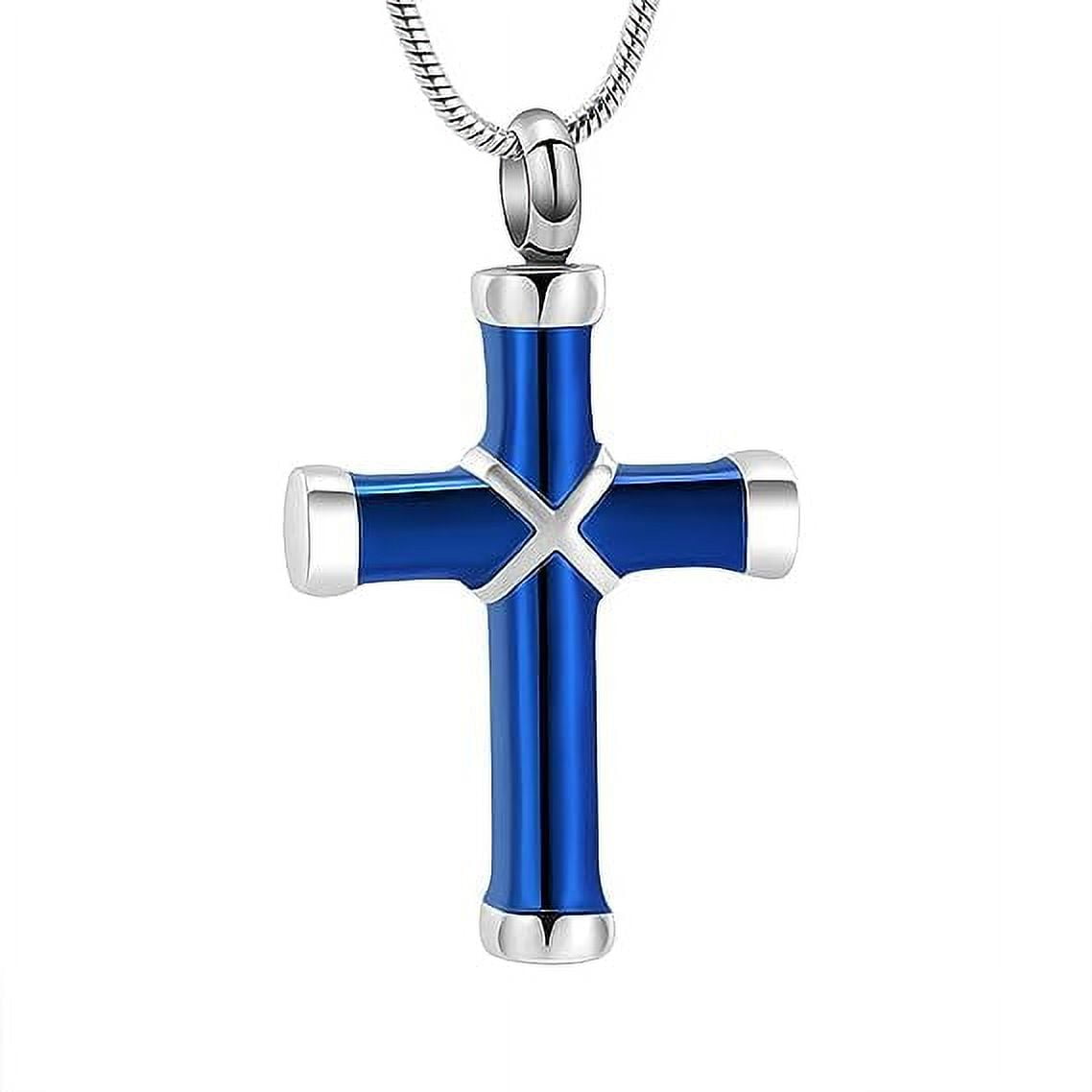 316l Stainless Steel Cross Ashes Necklace Urn Necklace for Human Ashes