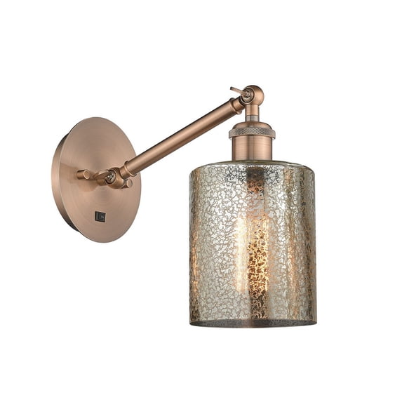 317-1W-AC-G116-LED-Innovations Lighting-Caledonia - 1 Light Wall Sconce In Industrial Style-11.38 Inches Tall and 5.3 Inches Wide Antique Copper