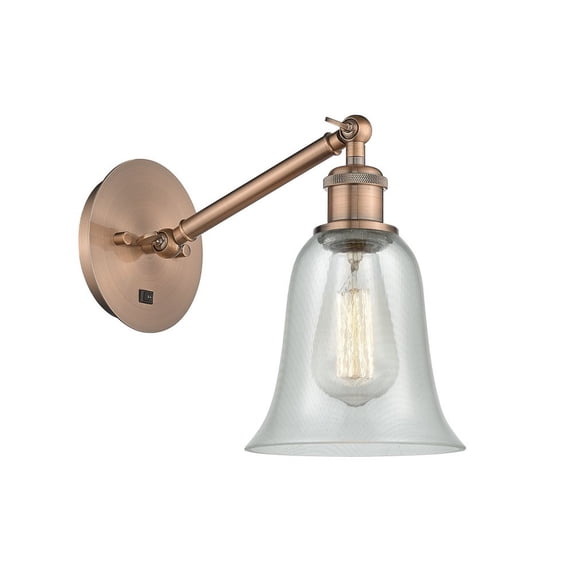 317-1W-AC-G2812-LED-Innovations Lighting-Hanover - 1 Light Wall Sconce In Industrial Style-13.38 Inches Tall and 6.25 Inches Wide Antique Copper