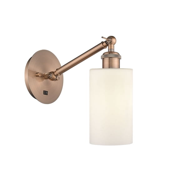 317-1W-AC-G801-LED-Innovations Lighting-Clymer - 1 Light Wall Sconce In Art Nouveau Style-11.25 Inches Tall and 5.3 Inches Wide Antique Copper Matte