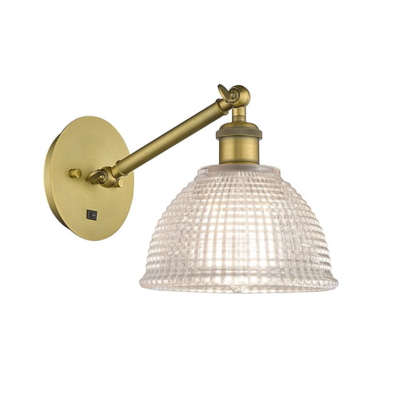 317-1W-BB-G422-LED-Innovations Lighting-Arietta - 1 Light Wall Sconce In Industrial Style-10.38 Inches Tall and 8 Inches Wide Brushed Brass Clear