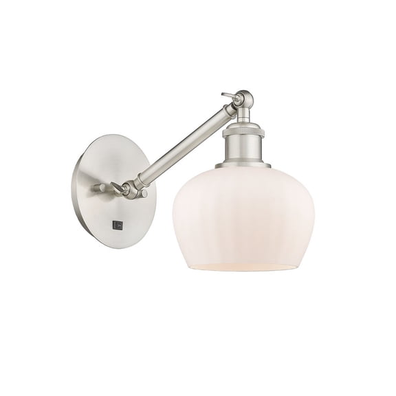 317-1W-SN-G91-LED-Innovations Lighting-Fenton - 1 Light Wall Sconce In Art Nouveau Style-9.88 Inches Tall and 6.5 Inches Wide Brushed Satin Nickel