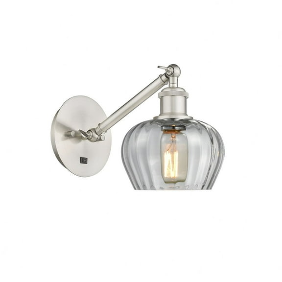317-1W-SN-G92-LED-Innovations Lighting-Fenton - 1 Light Wall Sconce In Art Nouveau Style-9.88 Inches Tall and 6.5 Inches Wide Brushed Satin Nickel
