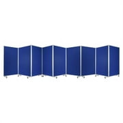 318" x 1" x 71" Blue, Metal, 9 Panel, Screen