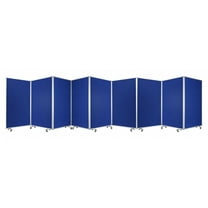 318" x 1" x 71" Blue, Metal, 9 Panel, Screen