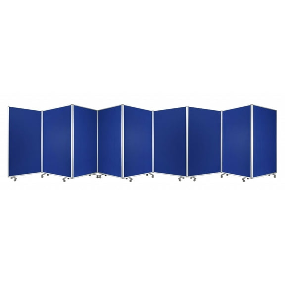 318" x 1" x 71" Blue, Metal, 9 Panel, Screen