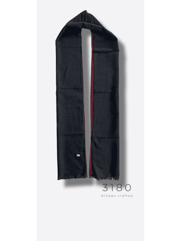 Unisex Reversible Winter Muffler - Super Soft 100% Viscose Premium Knit Scarf, Maroon & Black
