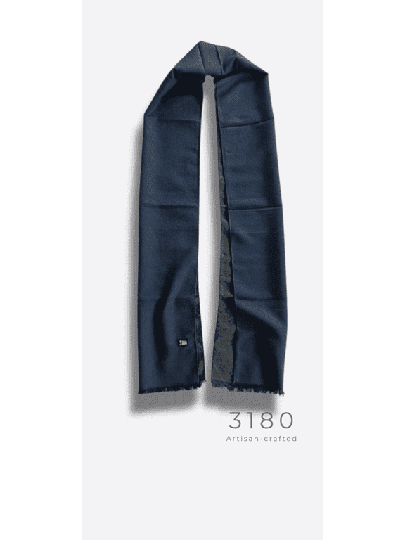 Unisex Reversible Winter Muffler - Super Soft 100% Viscose Premium Knit Scarf, Navy Blue & Dark Grey