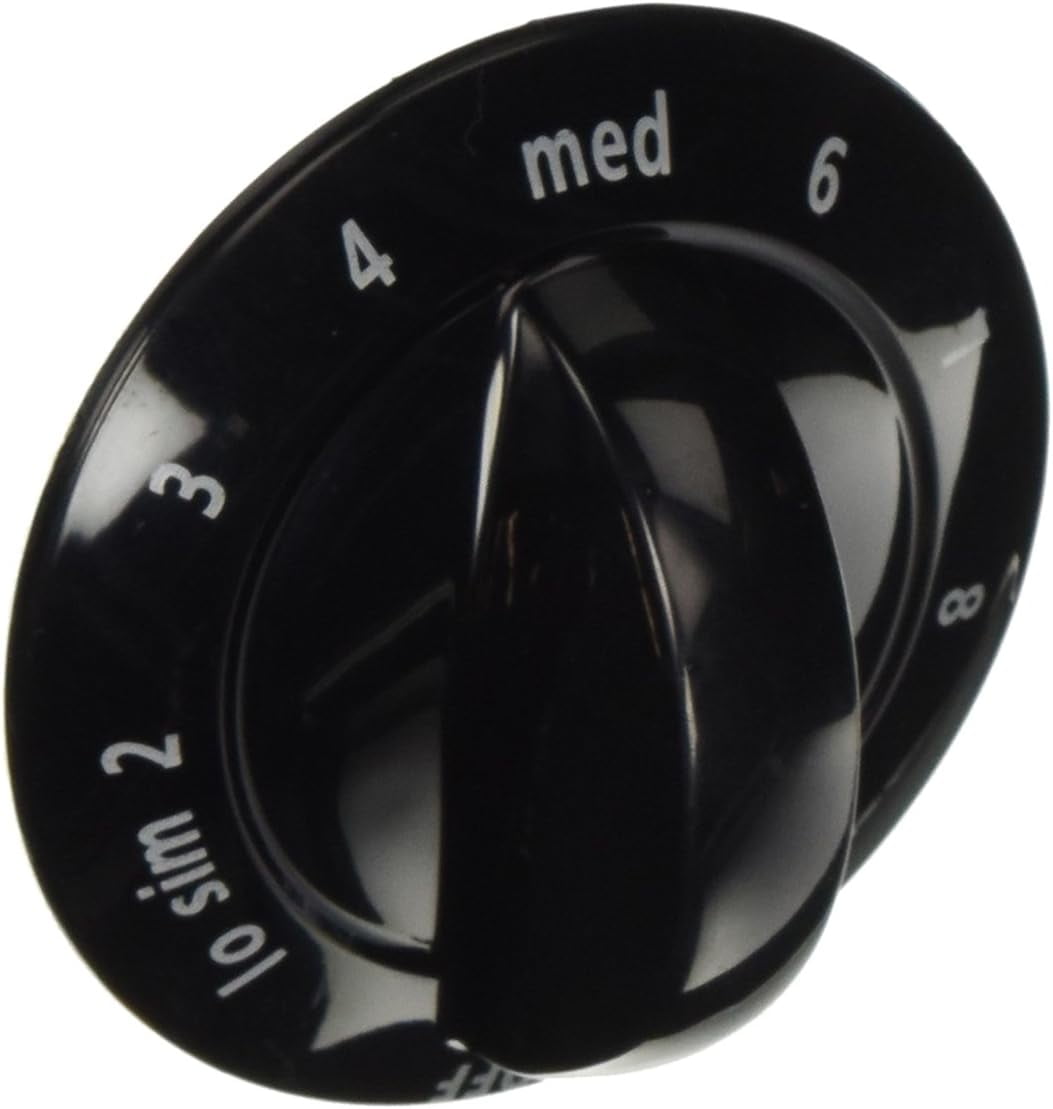 318196634 Frigidaire Range Knob, Control, Black