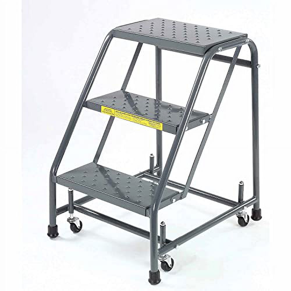 318P Steel Standard Rolling Ladder With Spring Loaded Casters Without