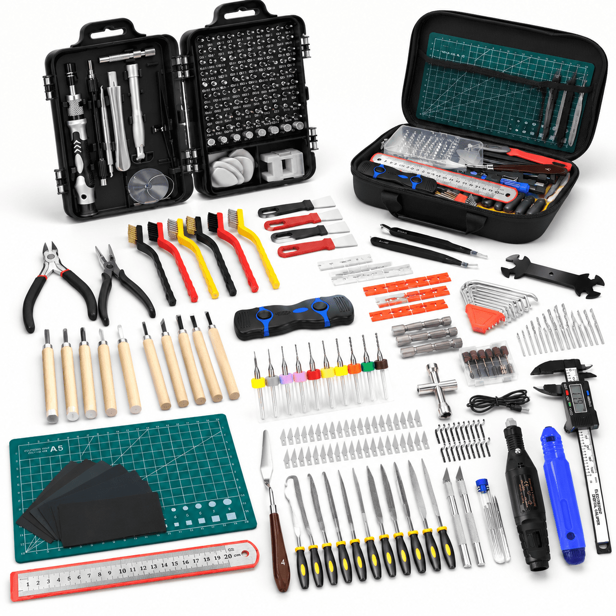 318PCS 3D Printer Tool Kit with Nozzle Cleaning, Deburring & Wrench Set ...