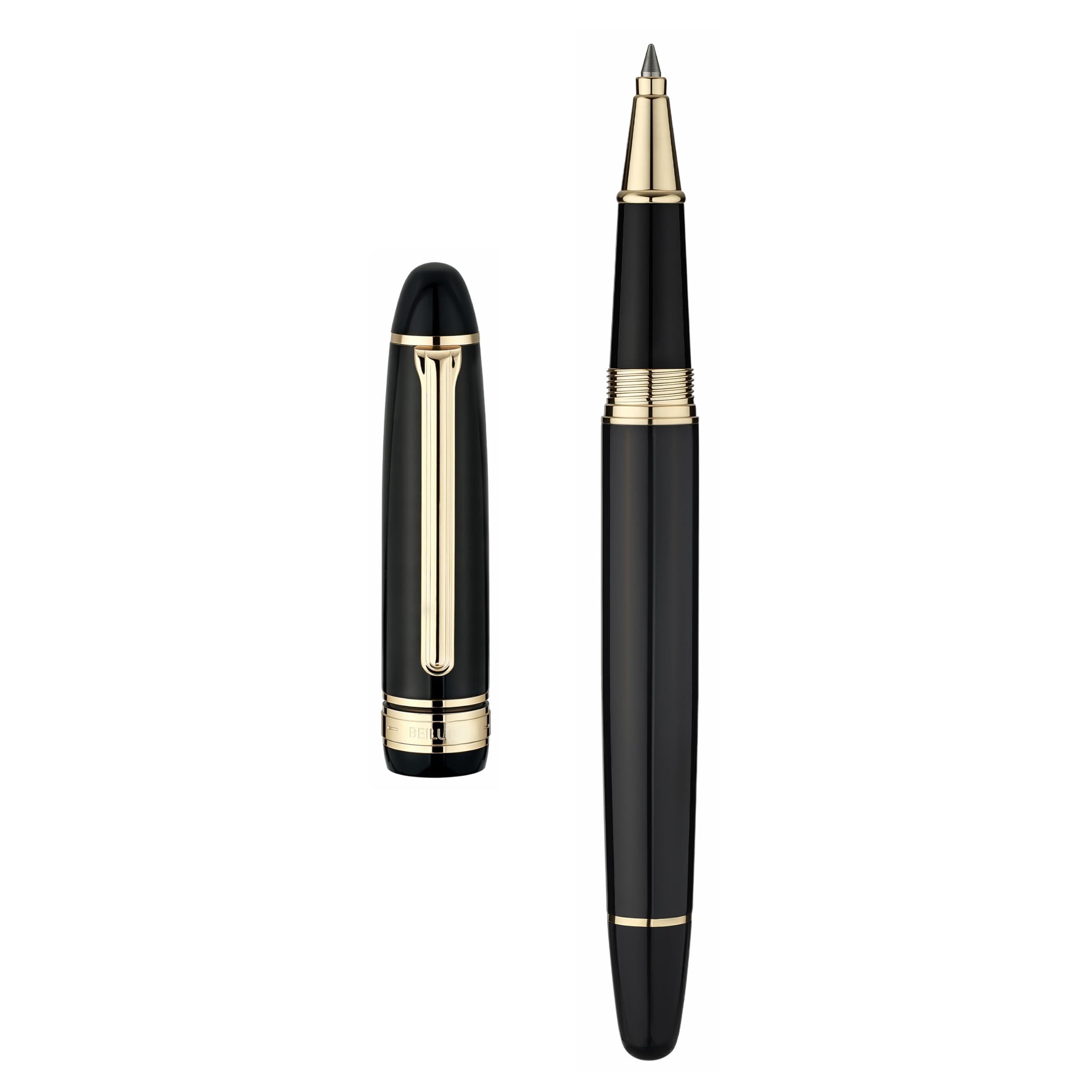 319 Piano Black Lacquer Rollerball - Stunning Luxury Pen With  Heavy Ink Refill Gift Set For Men & Women Professional Executive Office Fancy Classic Pens